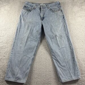 VINTAGE Levi 505 Jeans Mens 38x30 (Fits 34x26) Relaxed Fit Light Wash Loose